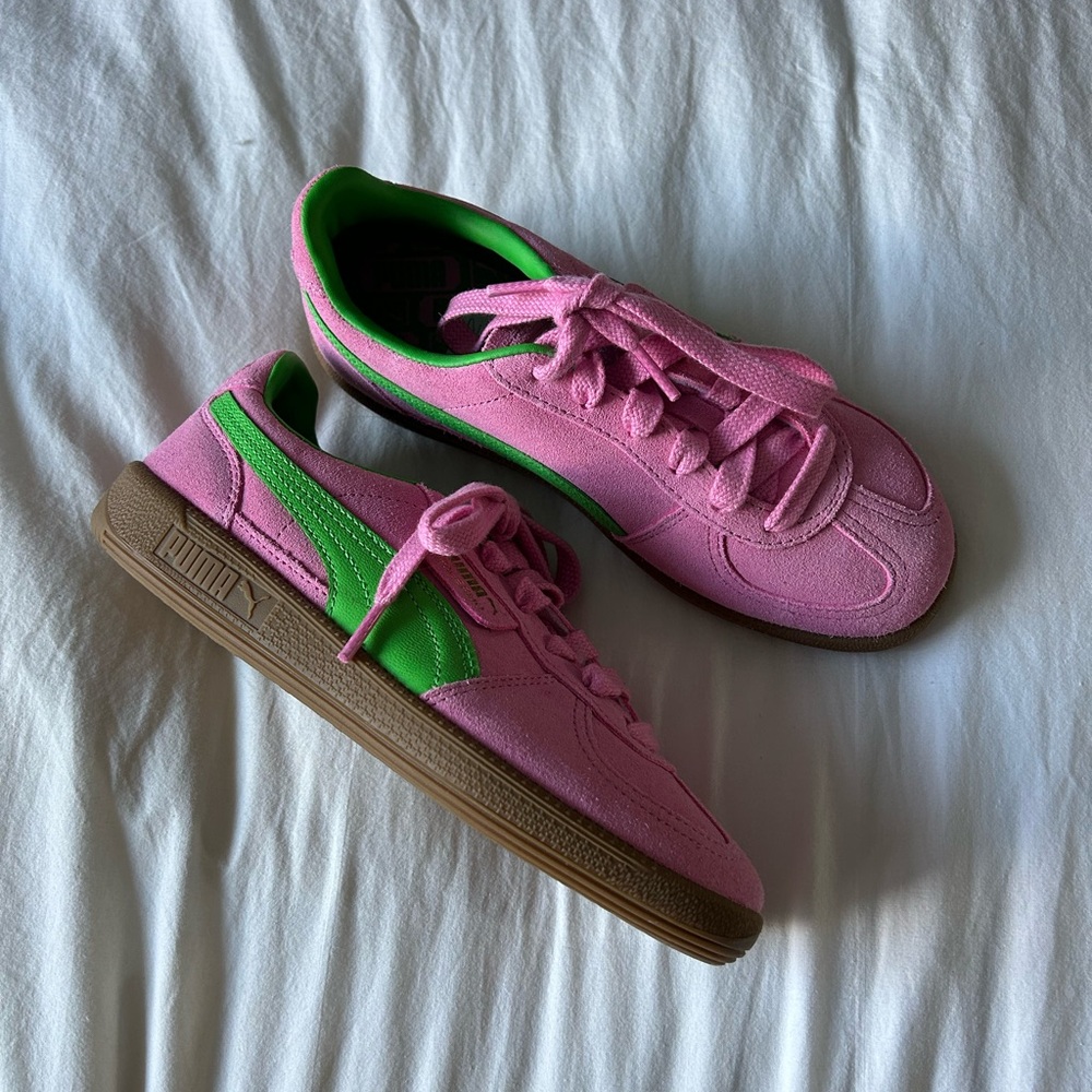 Puma Pink and Green Sneakers